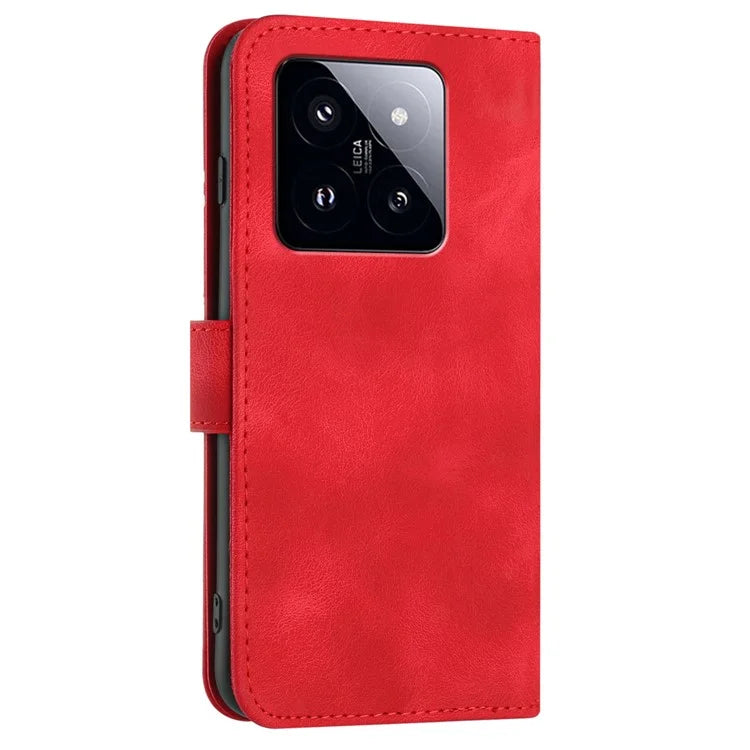 YX0040 Wallet Case for Xiaomi 14 Pro PU Leather Folio Flip Stand Cover Imprinted Pattern