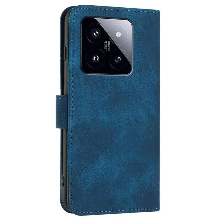 YX0040 Wallet Case for Xiaomi 14 Pro PU Leather Folio Flip Stand Cover Imprinted Pattern