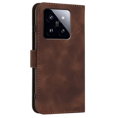 YX0040 Wallet Case for Xiaomi 14 Pro PU Leather Folio Flip Stand Cover Imprinted Pattern