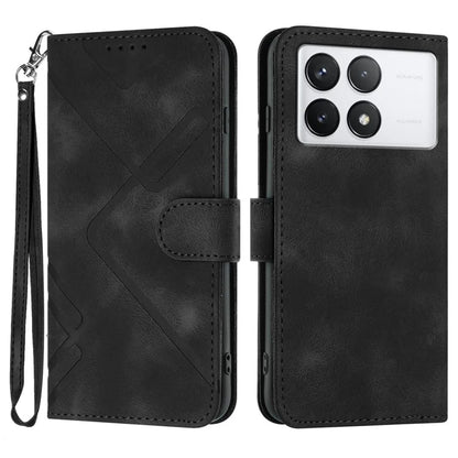 YX0040 For Xiaomi Redmi K70 5G / K70 Pro 5G Wallet Case Imprinted Geometric PU Leather Phone Cover