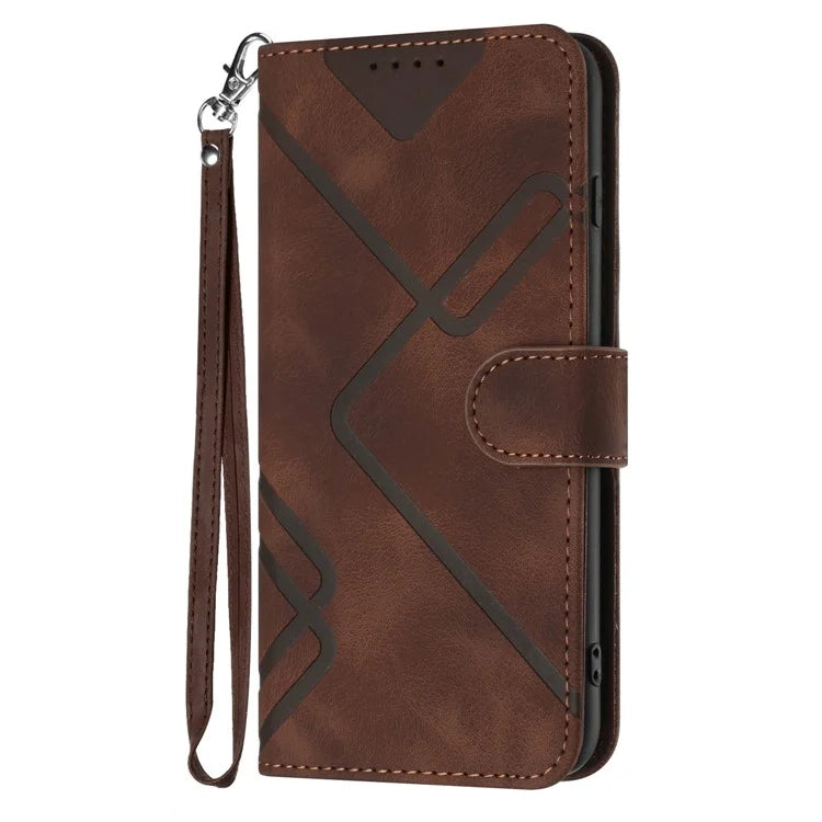 YX0040 For Xiaomi Redmi K70 5G / K70 Pro 5G Wallet Case Imprinted Geometric PU Leather Phone Cover