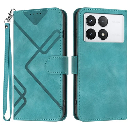 YX0040 For Xiaomi Redmi K70 5G / K70 Pro 5G Wallet Case Imprinted Geometric PU Leather Phone Cover