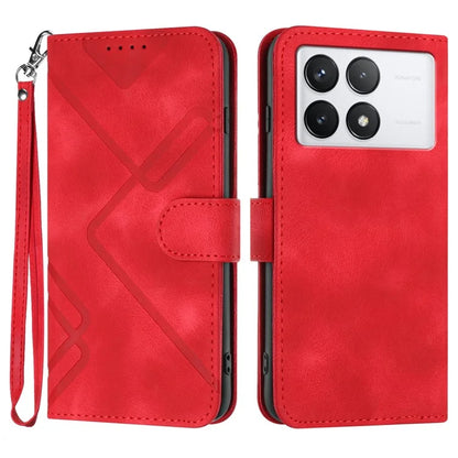 YX0040 For Xiaomi Redmi K70E 5G / Poco X6 Pro 5G Phone Case PU Leather Wrist Strap Card Slots Cover