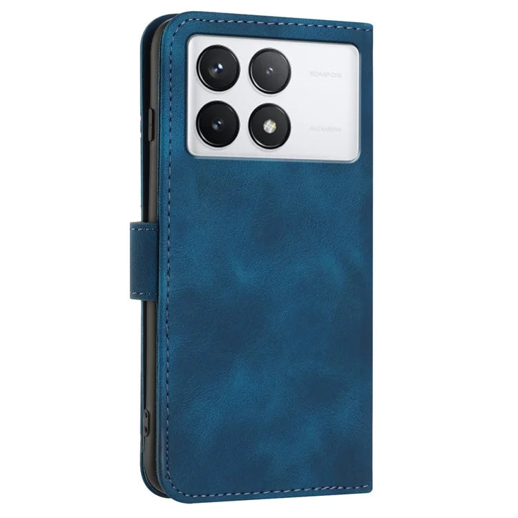 YX0040 For Xiaomi Redmi K70E 5G / Poco X6 Pro 5G Phone Case PU Leather Wrist Strap Card Slots Cover