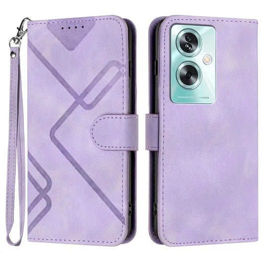 YX0040 For Oppo A79 5G / A2 5G Geometric Phone Case PU Leather Magnetic Closure Cover