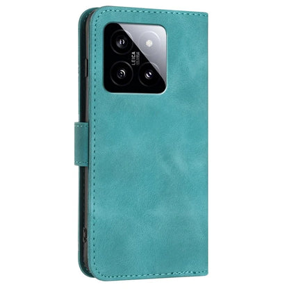 YX0040 For Xiaomi 14 Stand Folio Cover Geometric Pattern Wallet Leather Phone Case