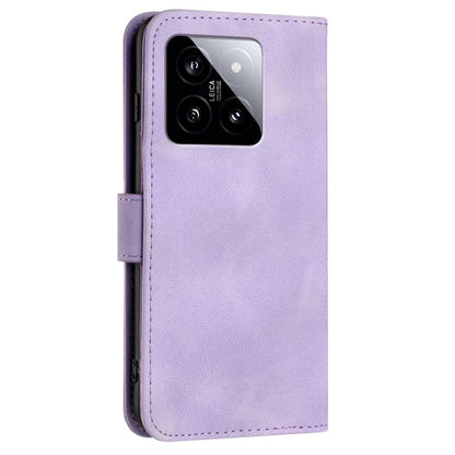 YX0040 For Xiaomi 14 Stand Folio Cover Geometric Pattern Wallet Leather Phone Case