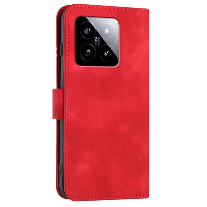 YX0040 For Xiaomi 14 Stand Folio Cover Geometric Pattern Wallet Leather Phone Case