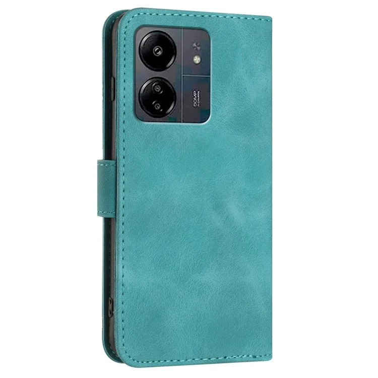 YX0040 For Xiaomi Redmi 13C 4G / 5G / Poco C65 4G Phone Case Geometric Pattern Imprinted Cover Flip Wallet