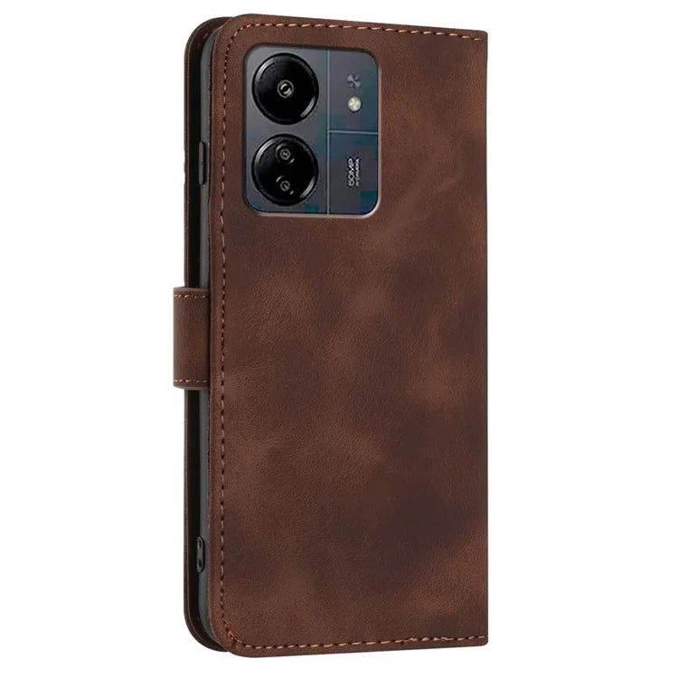 YX0040 For Xiaomi Redmi 13C 4G / 5G / Poco C65 4G Phone Case Geometric Pattern Imprinted Cover Flip Wallet