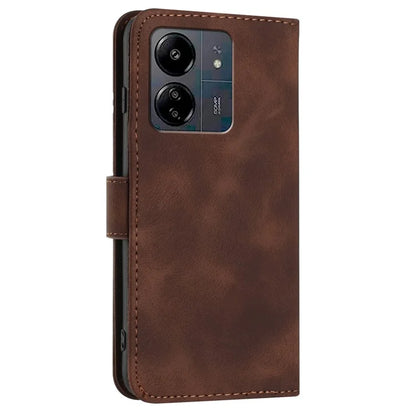 YX0040 For Xiaomi Redmi 13C 4G / 5G / Poco C65 4G Phone Case Geometric Pattern Imprinted Cover Flip Wallet