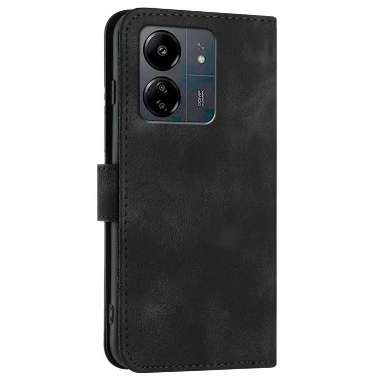 YX0040 For Xiaomi Redmi 13C 4G / 5G / Poco C65 4G Phone Case Geometric Pattern Imprinted Cover Flip Wallet