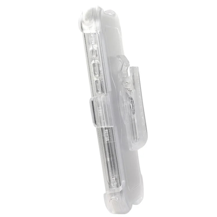 For iPhone 14 Pro Max Case PC+TPU Slide Holster Back Clip Kickstand Smart Phone Shell