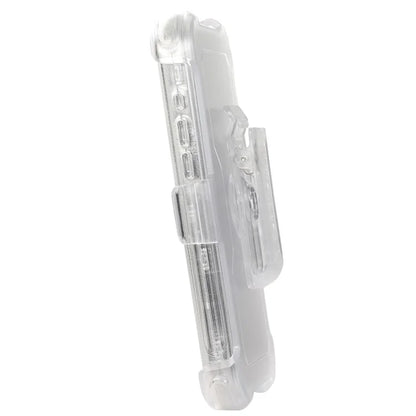 For iPhone 14 Pro Max Case PC+TPU Slide Holster Back Clip Kickstand Smart Phone Shell