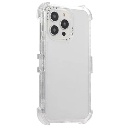 For iPhone 14 Pro Max Case PC+TPU Slide Holster Back Clip Kickstand Smart Phone Shell