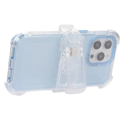 For iPhone 14 Pro Max Case PC+TPU Slide Holster Back Clip Kickstand Smart Phone Shell