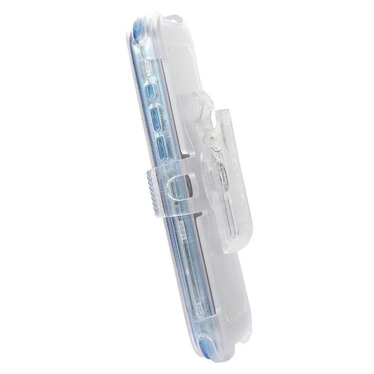 For iPhone 14 Pro Max Case PC+TPU Slide Holster Back Clip Kickstand Smart Phone Shell
