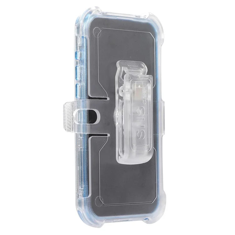 For iPhone 14 Pro Max Case PC+TPU Slide Holster Back Clip Kickstand Smart Phone Shell