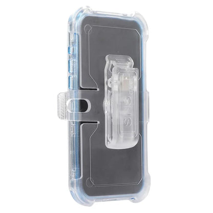 For iPhone 14 Pro Max Case PC+TPU Slide Holster Back Clip Kickstand Smart Phone Shell
