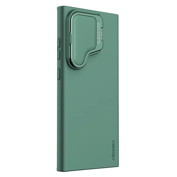 NILLKIN Camshield Silky Prop for Samsung Galaxy S24 Ultra Silicone+PC Phone Case Lens Cover Kickstand