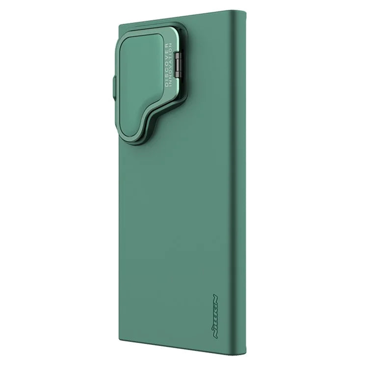 NILLKIN Camshield Silky Prop for Samsung Galaxy S24 Ultra Silicone+PC Phone Case Lens Cover Kickstand