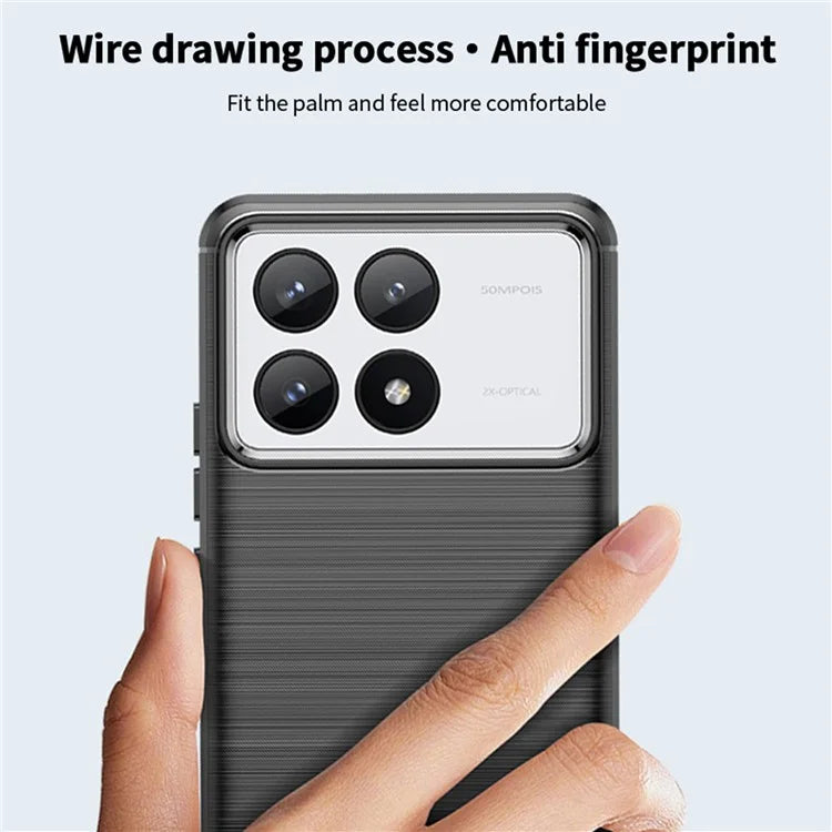 MOFI JK TPU Series-1 For Xiaomi Redmi K70 5G / K70 Pro 5G TPU Phone Case Carbon Fiber Texture
