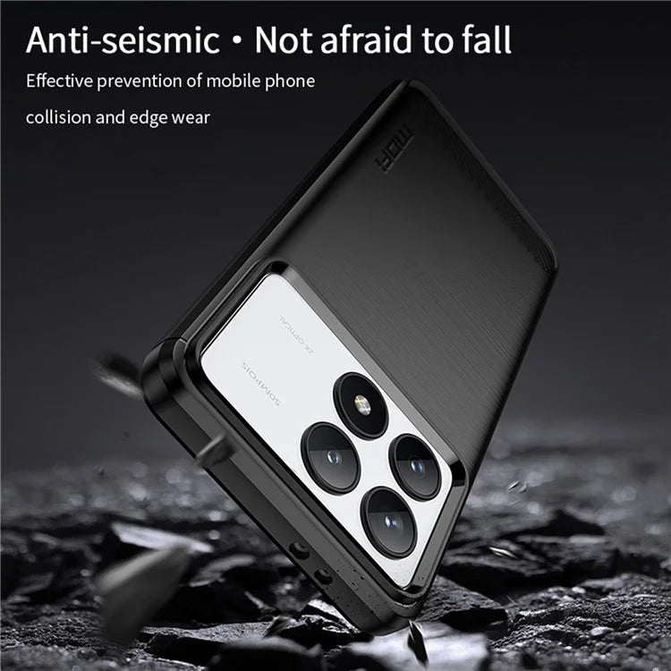 MOFI JK TPU Series-1 For Xiaomi Redmi K70 5G / K70 Pro 5G TPU Phone Case Carbon Fiber Texture
