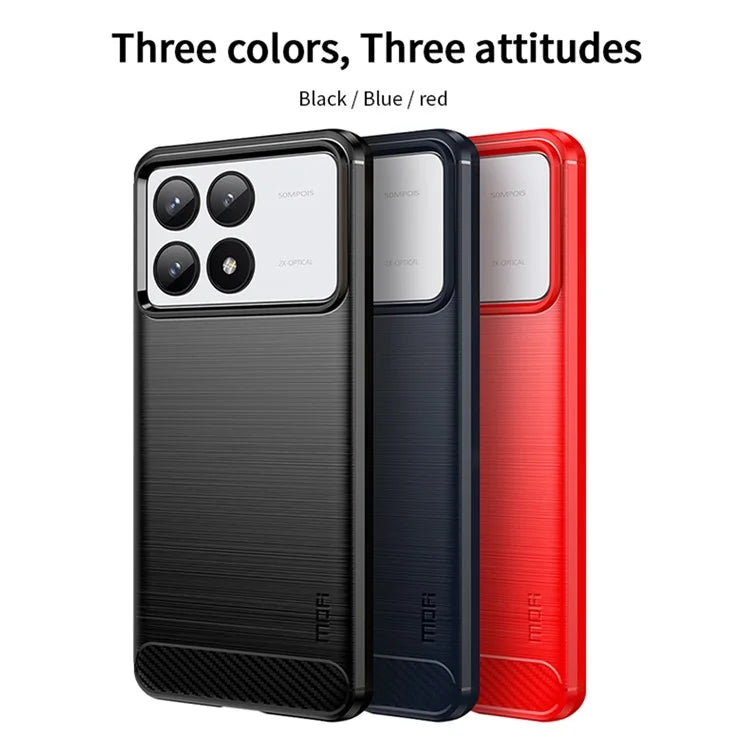 MOFI JK TPU Series-1 For Xiaomi Redmi K70 5G / K70 Pro 5G TPU Phone Case Carbon Fiber Texture