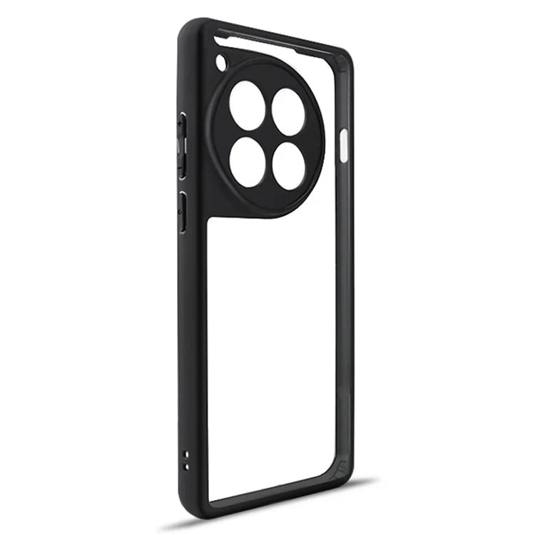For OnePlus 12 5G Clear Case TPU Frame PC Back Mobile Phone Cover
