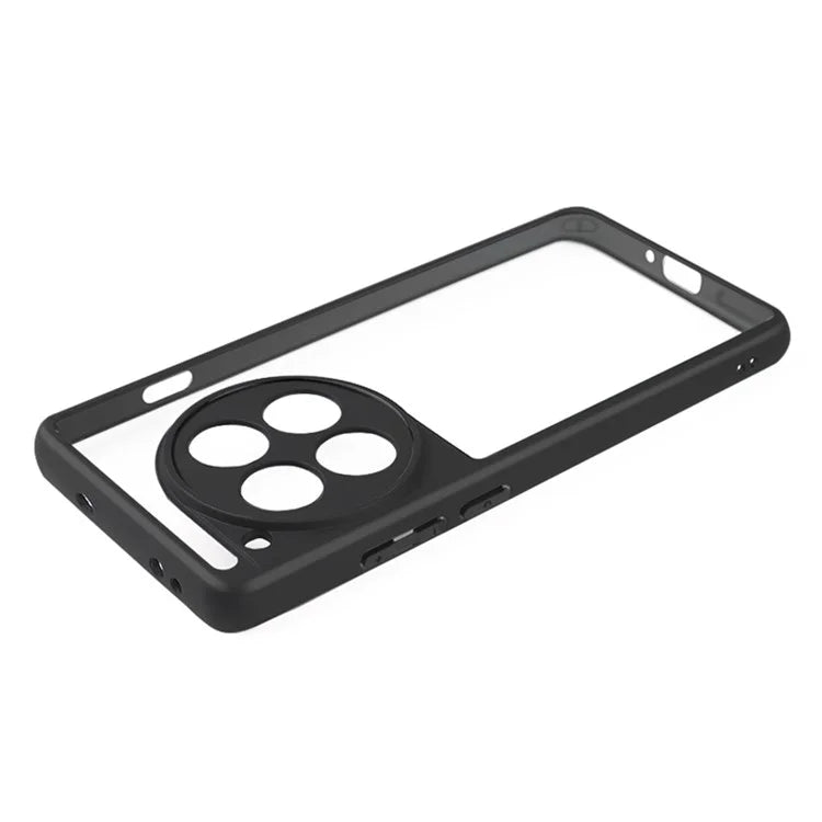 For OnePlus 12 5G Clear Case TPU Frame PC Back Mobile Phone Cover