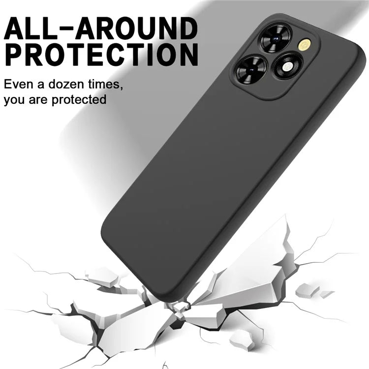 Liquid Silicone Case for Transsion itel A70 Cover Drop-resistant Soft Lining Shell with Handy Strap