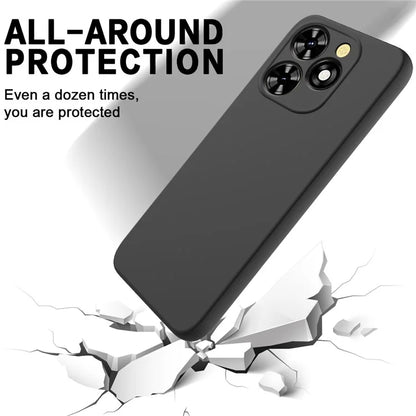 Liquid Silicone Case for Transsion itel A70 Cover Drop-resistant Soft Lining Shell with Handy Strap