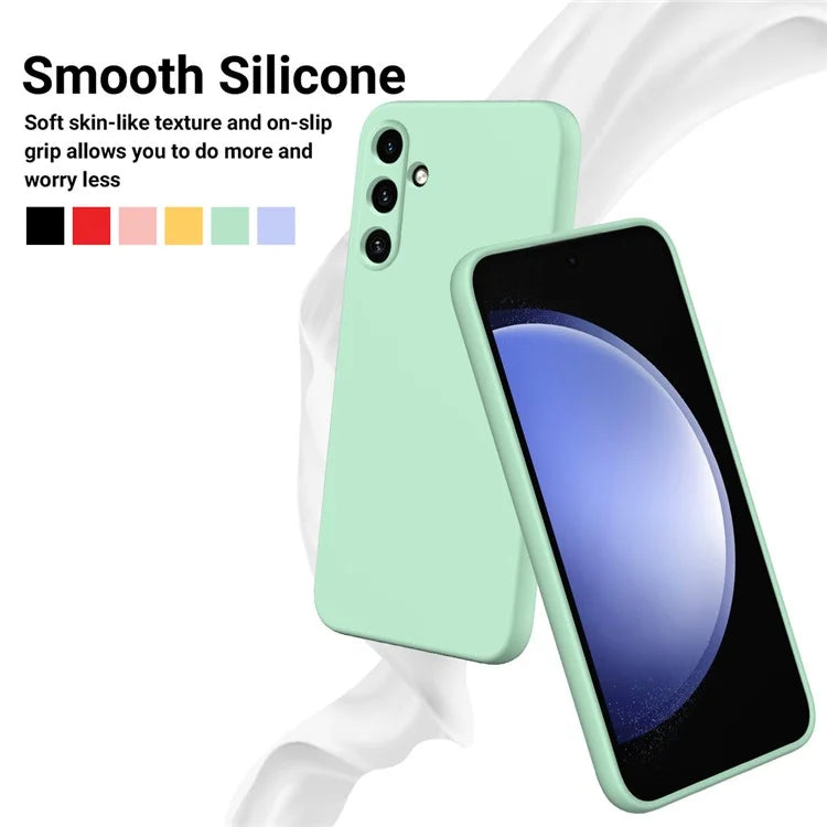For Samsung Galaxy A35 5G Case Soft Lining Smooth Liquid Silicone Phone Back Protector
