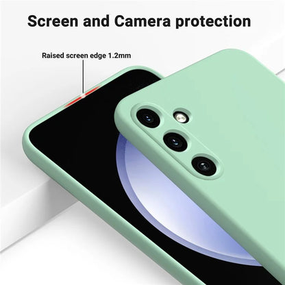 For Samsung Galaxy A35 5G Case Soft Lining Smooth Liquid Silicone Phone Back Protector