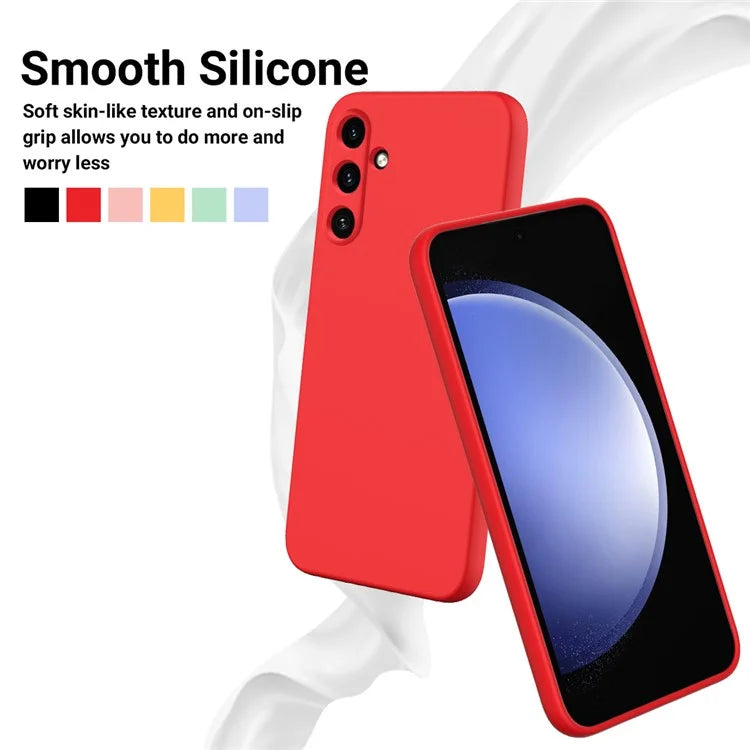 For Samsung Galaxy A35 5G Case Soft Lining Smooth Liquid Silicone Phone Back Protector
