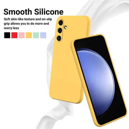 For Samsung Galaxy A35 5G Case Soft Lining Smooth Liquid Silicone Phone Back Protector
