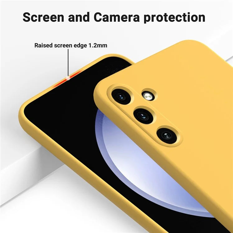 For Samsung Galaxy A35 5G Case Soft Lining Smooth Liquid Silicone Phone Back Protector