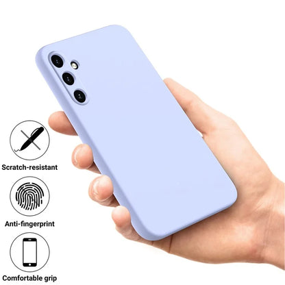 For Samsung Galaxy A35 5G Case Soft Lining Smooth Liquid Silicone Phone Back Protector