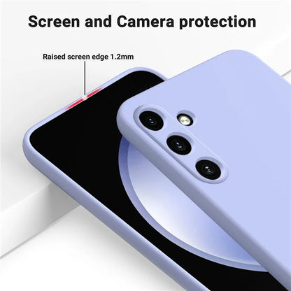 For Samsung Galaxy A35 5G Case Soft Lining Smooth Liquid Silicone Phone Back Protector