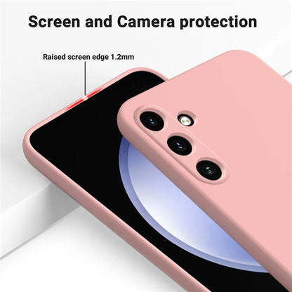 For Samsung Galaxy A35 5G Case Soft Lining Smooth Liquid Silicone Phone Back Protector