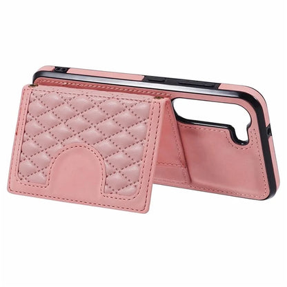For Samsung Galaxy S22 5G Cell Phone Case Leather+TPU Card Bag Anti-drop Cover with Shoulder Strap