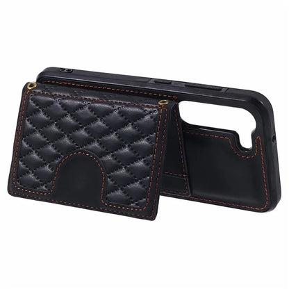 For Samsung Galaxy S22+ 5G Cell Phone Case PU Leather+TPU Card Holder Cover with Shoulder Strap