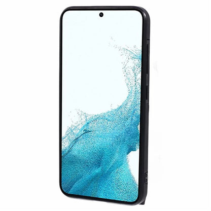 For Samsung Galaxy S21+ 5G Cell Phone Case Leather+TPU Anti-drop Cover with Rhombus Imprinted Card Bag