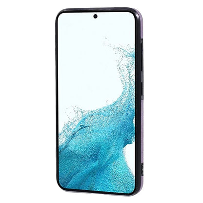 For Samsung Galaxy S21 4G / 5G Cell Phone Case PU Leather+TPU Rhombus Imprint Card Holder Cover