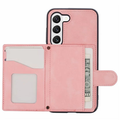 For Samsung Galaxy S21 4G / 5G Cell Phone Case PU Leather+TPU Rhombus Imprint Card Holder Cover