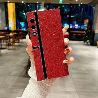 For Honor V Purse Glitter Phone Case Electroplating Frame Camera Lens Protection Cover