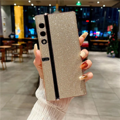 For Honor V Purse Glitter Phone Case Electroplating Frame Camera Lens Protection Cover