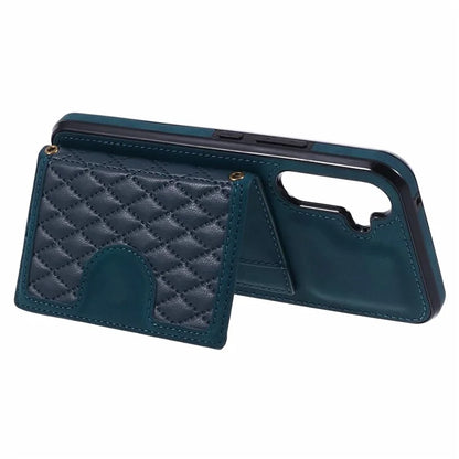 For Samsung Galaxy A24 4G (162.1 x 77.6 x 8.3mm) Cover Leather+TPU Anti-drop Kickstand Cell Phone Case with Card Bag