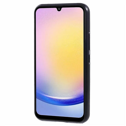 For Samsung Galaxy A24 4G (162.1 x 77.6 x 8.3mm) Cover Leather+TPU Anti-drop Kickstand Cell Phone Case with Card Bag