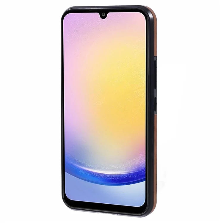 For Samsung Galaxy A24 4G (162.1 x 77.6 x 8.3mm) Cover Leather+TPU Anti-drop Kickstand Cell Phone Case with Card Bag